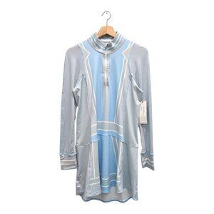 Lucky In Love Women’s Venitian Tile Long Sleeve Golf Dress Small Multicolor NWT